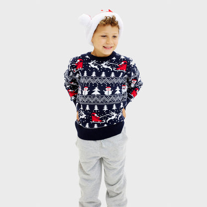 Velina Moda | The stylish Christmas sweater Navy Kids