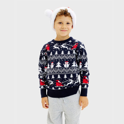Velina Moda | The stylish Christmas sweater Navy Kids