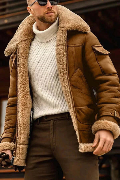 Velina Moda | PU leather jacket - Men's fashion