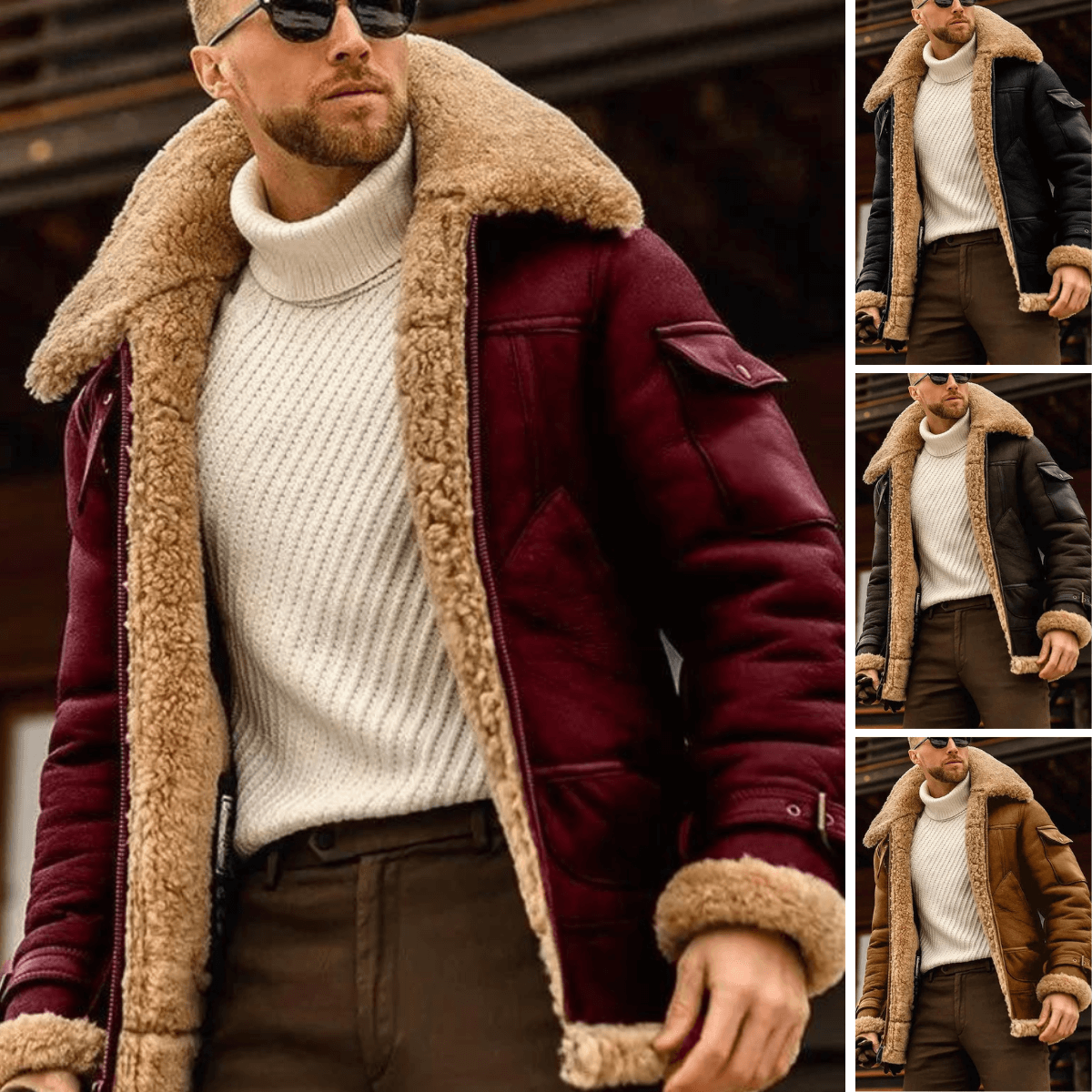 Velina Moda | PU leather jacket - Men's fashion
