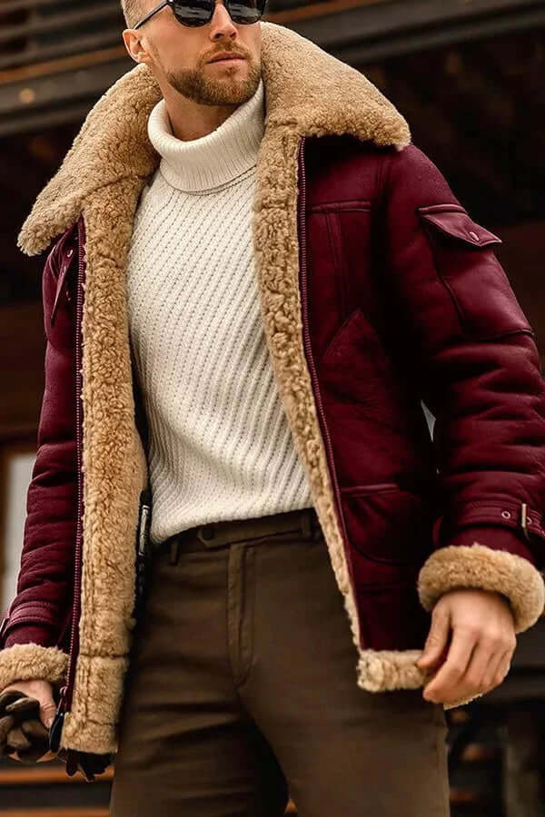 Velina Moda | PU leather jacket - Men's fashion