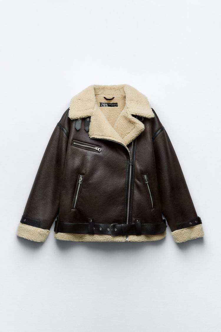 Velina Moda | Jacket with Lapel made of Synthetic Material