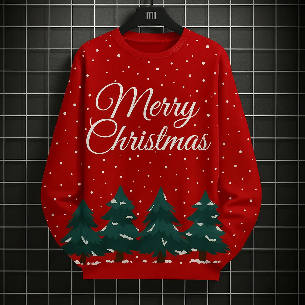 Velina Moda | Men's Sweatshirt - Comfortable, Knitted & With Unique 3D Christmas Print