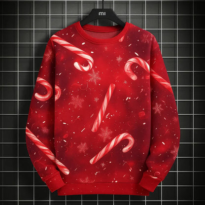 Velina Moda | Men's Sweatshirt - Comfortable, Knitted & With Unique 3D Christmas Print