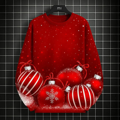 Velina Moda | Men's Sweatshirt - Comfortable, Knitted & With Unique 3D Christmas Print