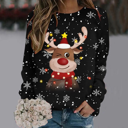 Velina Moda | Christmas Sweater for Women - Soft 3D Reindeer Design & Warm Comfort for the Holidays