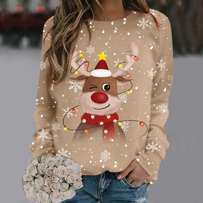 Velina Moda | Christmas Sweater for Women - Soft 3D Reindeer Design & Warm Comfort for the Holidays
