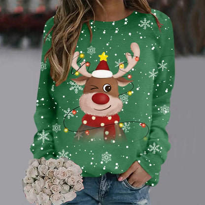 Velina Moda | Christmas Sweater for Women - Soft 3D Reindeer Design & Warm Comfort for the Holidays