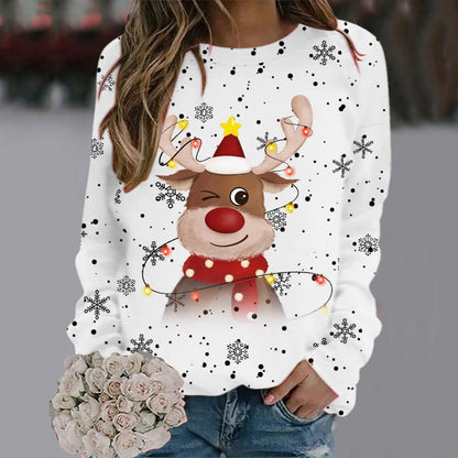 Velina Moda | Christmas Sweater for Women - Soft 3D Reindeer Design & Warm Comfort for the Holidays