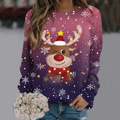 Velina Moda | Christmas Sweater for Women - Soft 3D Reindeer Design & Warm Comfort for the Holidays