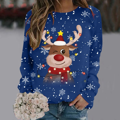 Velina Moda | Christmas Sweater for Women - Soft 3D Reindeer Design & Warm Comfort for the Holidays
