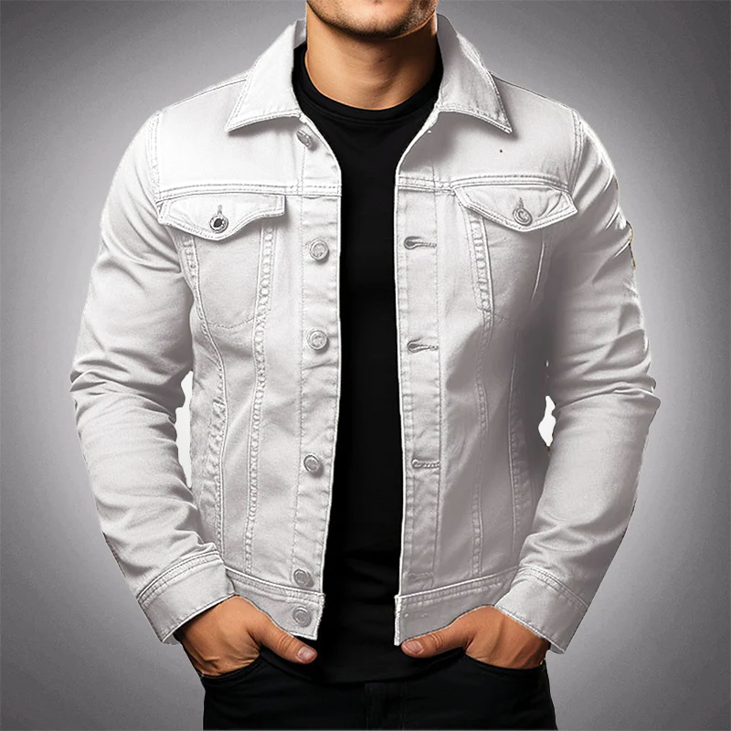 Velina Moda | Denim Jacket Men's Jacket made of high-quality cotton