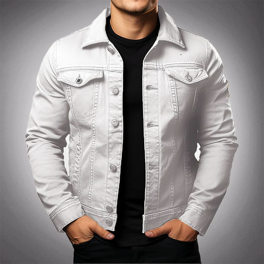 Velina Moda | Denim Jacket Men's Jacket made of high-quality cotton