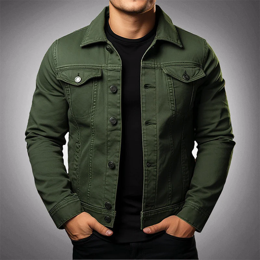 Velina Moda | Denim Jacket Men's Jacket made of high-quality cotton