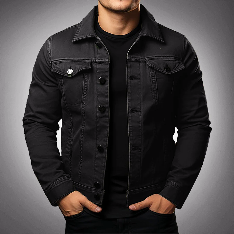 Velina Moda | Denim Jacket Men's Jacket made of high-quality cotton
