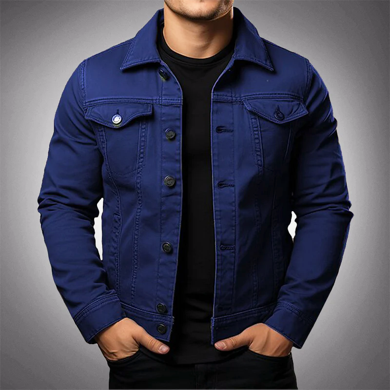 Velina Moda | Denim Jacket Men's Jacket made of high-quality cotton