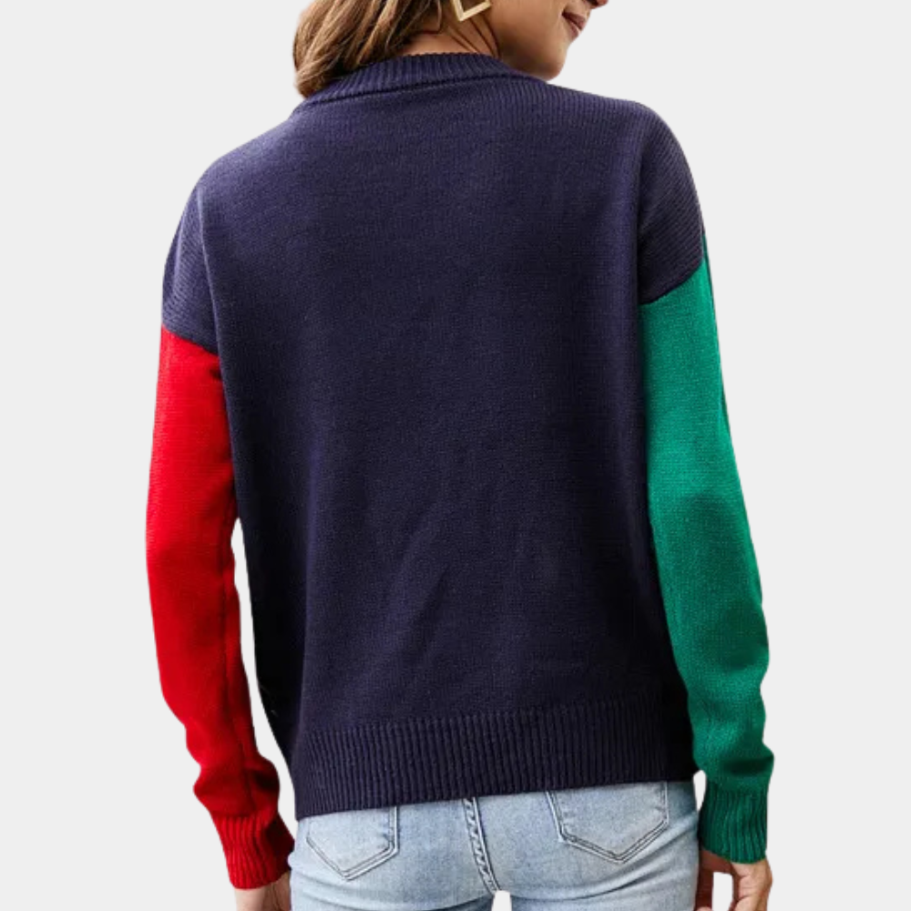 Velina Moda | Christmas Sweater Women Cheerful Knit Christmas Sweater