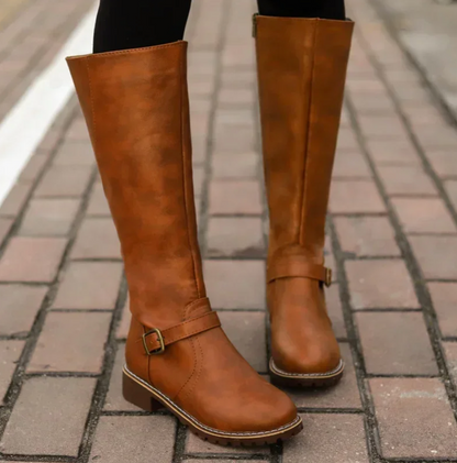 Velina Moda | Women's Shoes with Buckle Block Heeled Shoes