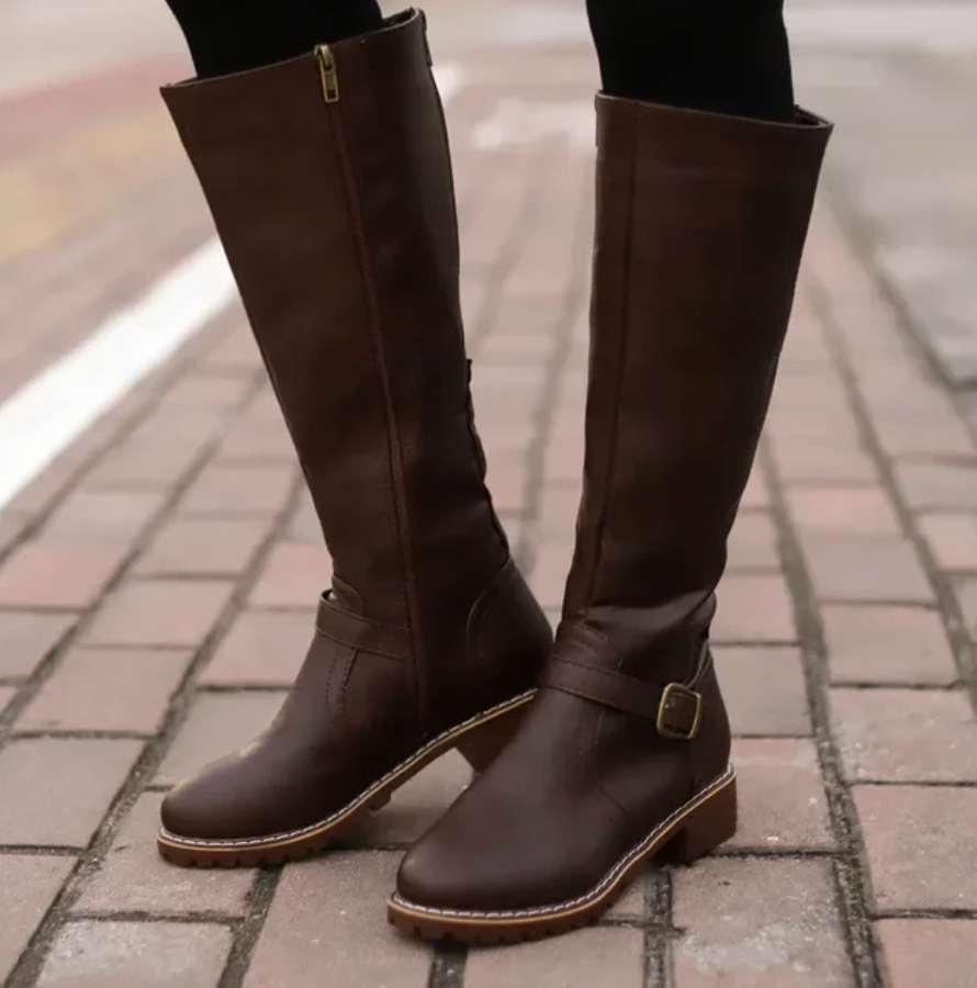 Velina Moda | Women's Shoes with Buckle Block Heeled Shoes
