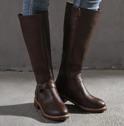 Velina Moda | Women's Shoes with Buckle Block Heeled Shoes