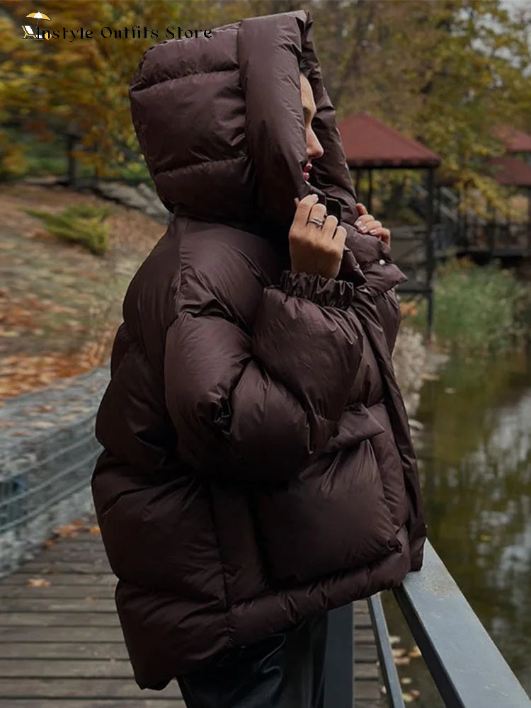 Velina Moda | Hoodie jacket - Comfortable and warm mid-layer jacket with zipper and loose fit