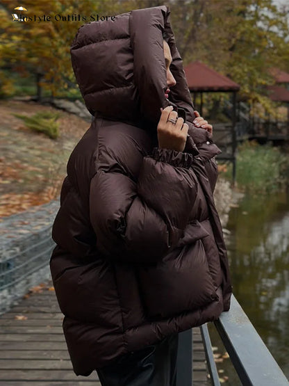 Velina Moda | Hoodie jacket - Comfortable and warm mid-layer jacket with zipper and loose fit
