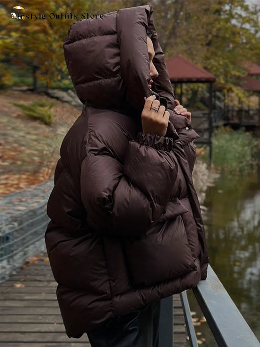 Velina Moda | Hoodie jacket - Comfortable and warm mid-layer jacket with zipper and loose fit