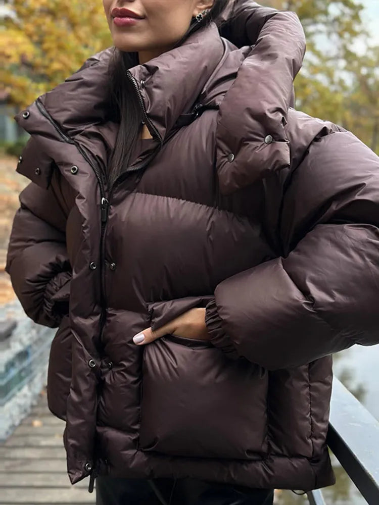 Velina Moda | Hoodie jacket - Comfortable and warm mid-layer jacket with zipper and loose fit
