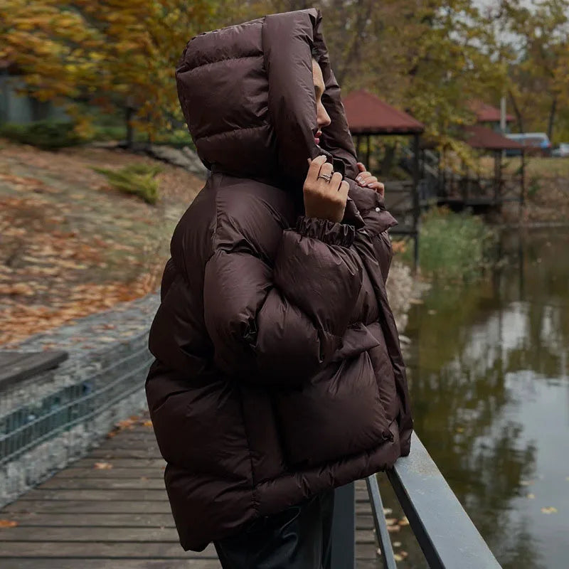 Velina Moda | Hoodie jacket - Comfortable and warm mid-layer jacket with zipper and loose fit