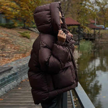 Velina Moda | Hoodie jacket - Comfortable and warm mid-layer jacket with zipper and loose fit
