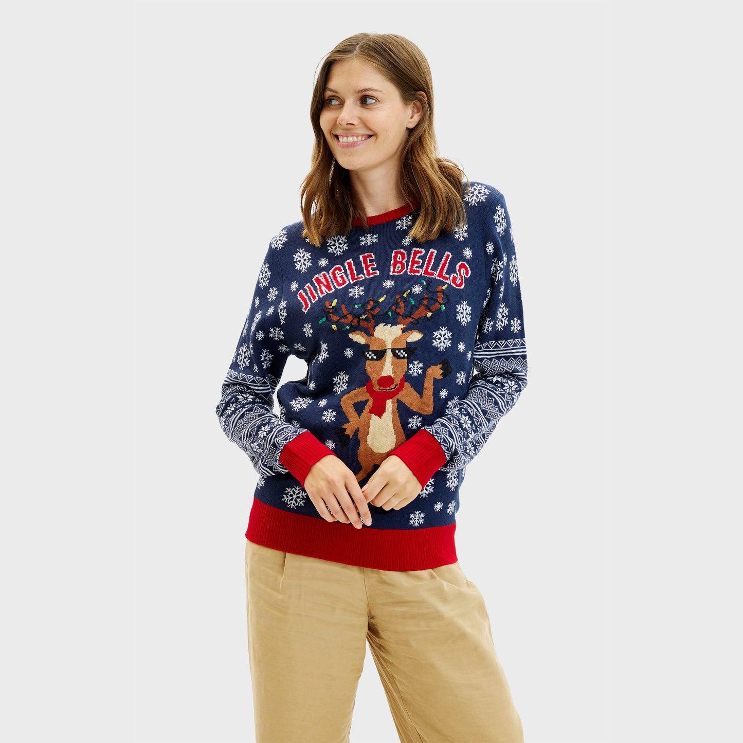Velina Moda | Jingle Bells Christmas Sweater Women