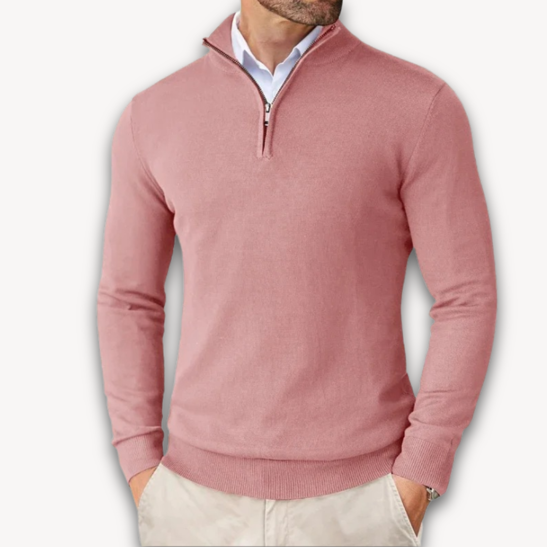 Velina Moda | Cotton Sweater - Men's Quarter-Zip