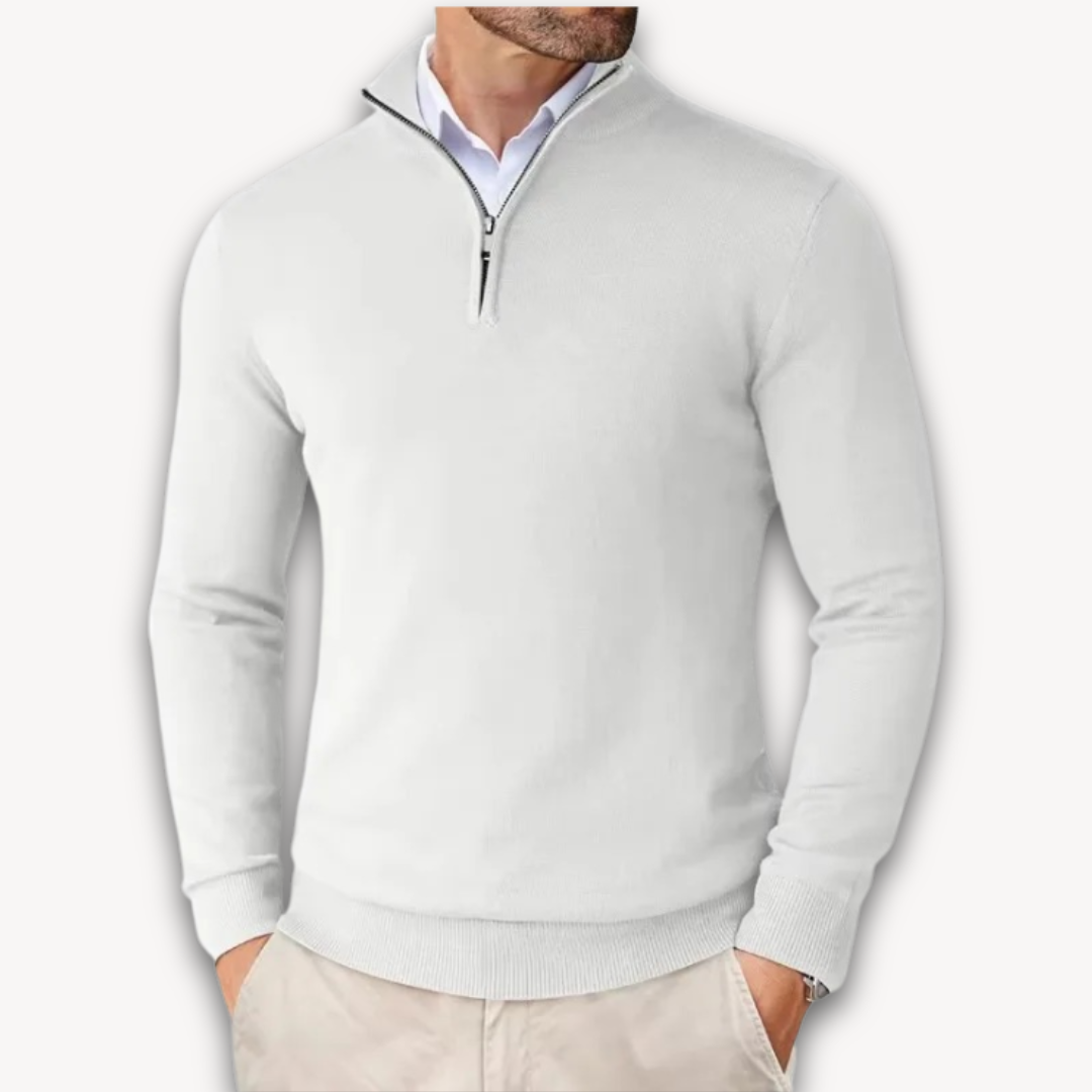 Velina Moda | Cotton Sweater - Men's Quarter-Zip