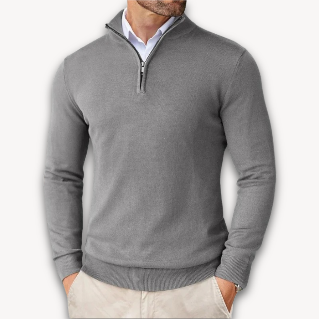 Velina Moda | Cotton Sweater - Men's Quarter-Zip