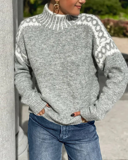 Velina Moda | Signed Sweatshirt with High Collar
