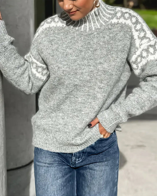Velina Moda | Signed Sweatshirt with High Collar