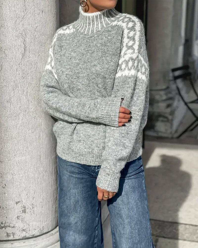 Velina Moda | Signed Sweatshirt with High Collar