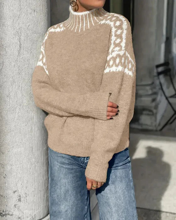 Velina Moda | Signed Sweatshirt with High Collar