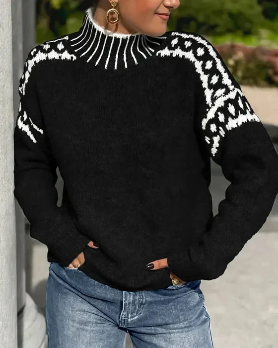 Velina Moda | Signed Sweatshirt with High Collar