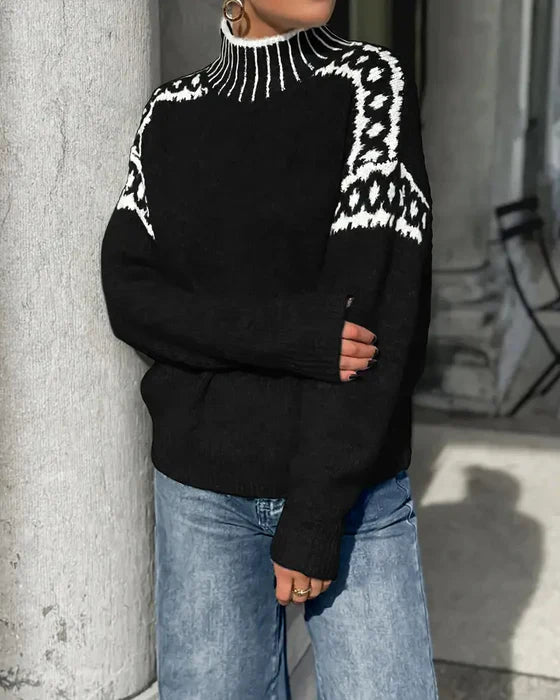 Velina Moda | Signed Sweatshirt with High Collar