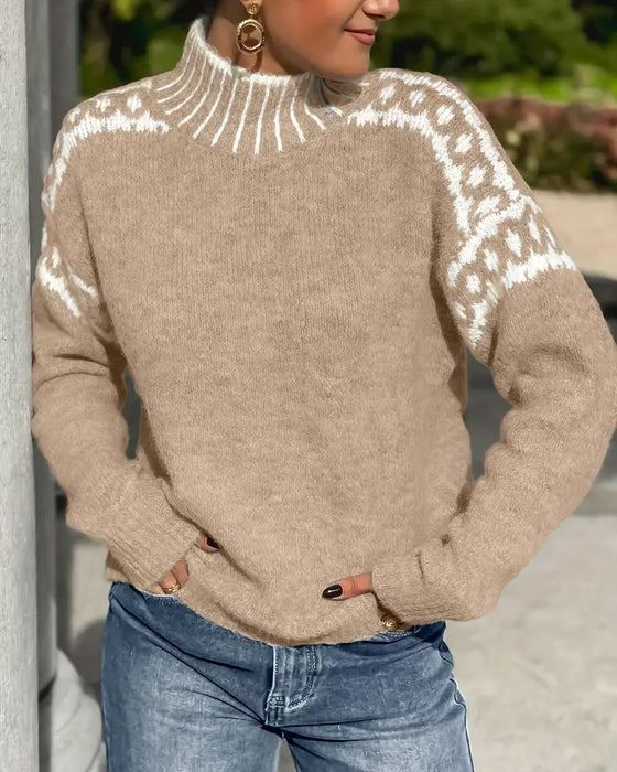 Velina Moda | Signed Sweatshirt with High Collar