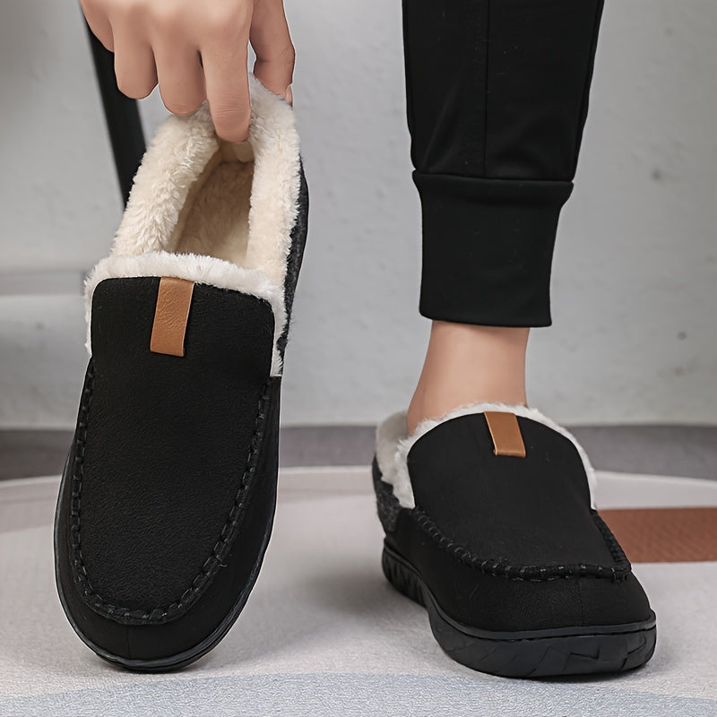 Velina Moda | Slippers Men - Warm Sheep Wool for Winter