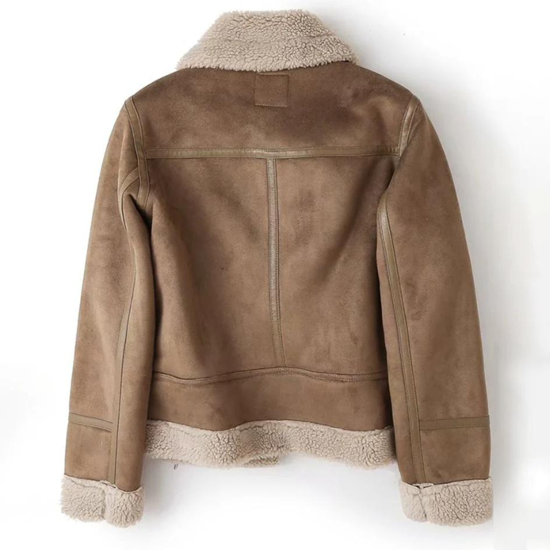 Sofía - Women's aviator-style jacket with sheepskin lining