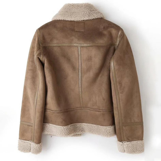 Sofía - Women's aviator-style jacket with sheepskin lining