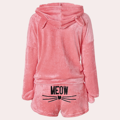 Velina Moda | Fleece Lounge Pajama Set Women with Hood