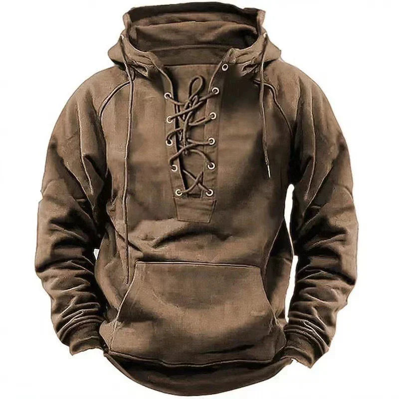Velina Moda | Hoodie - Comfortable & Stylish Pullover with Hood and Lacing for Autumn