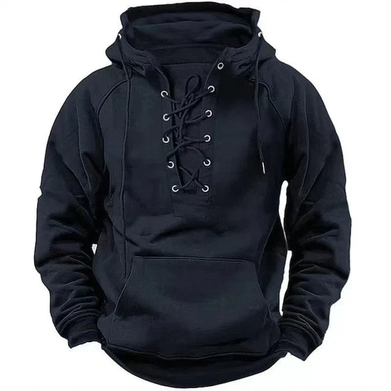 Velina Moda | Hoodie - Comfortable & Stylish Pullover with Hood and Lacing for Autumn