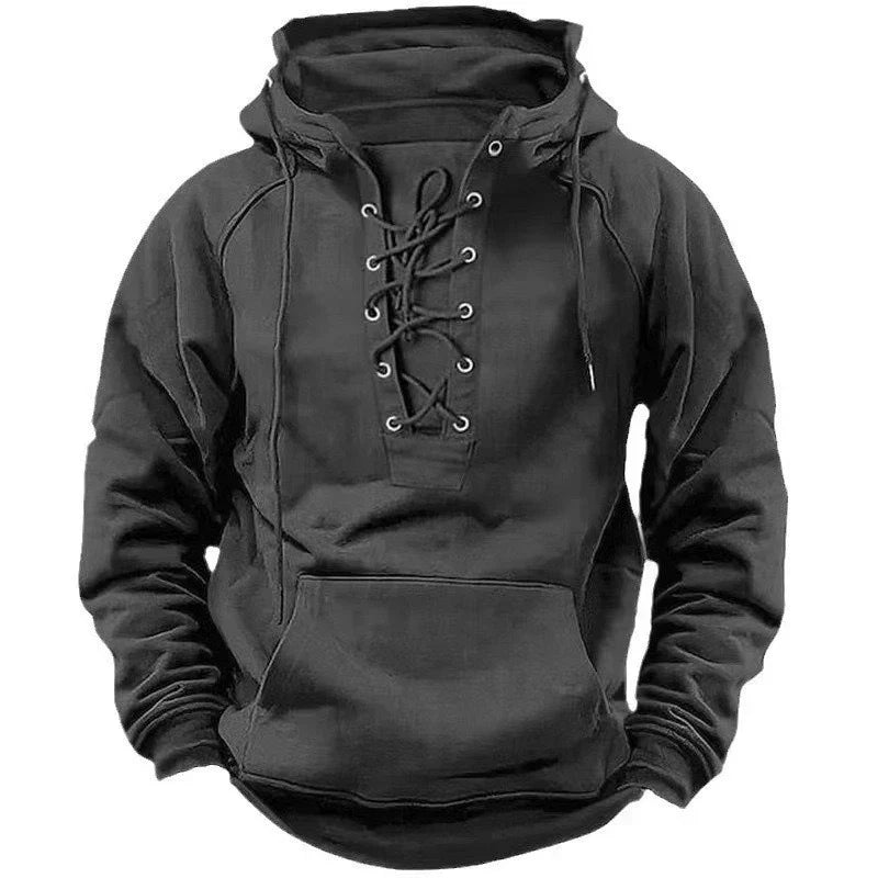 Velina Moda | Hoodie - Comfortable & Stylish Pullover with Hood and Lacing for Autumn