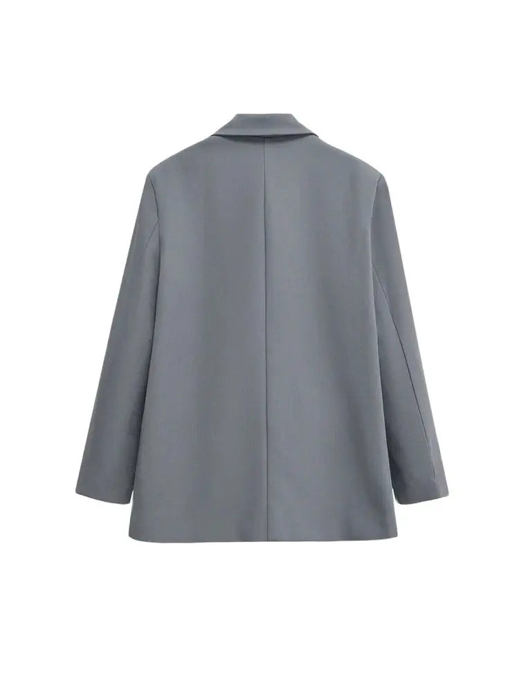 Velina Moda | Women's Blazer - Structured With Double Button Closure