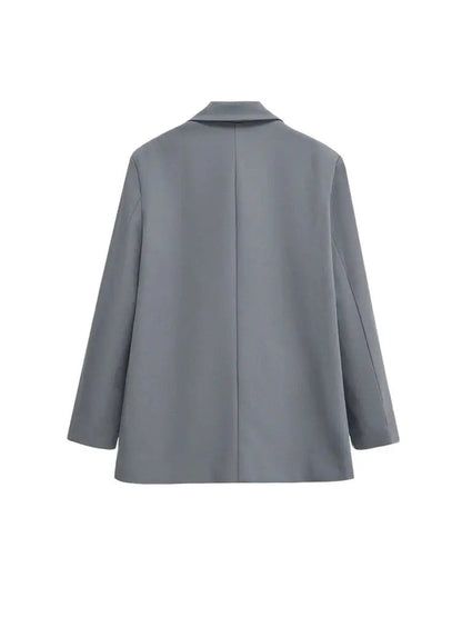 Velina Moda | Women's Blazer - Structured With Double Button Closure